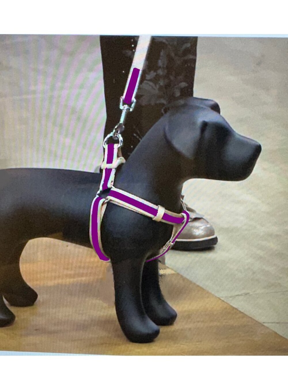 Martha Stewart Step in Dog Harness Purple & White Easy Walk Size M